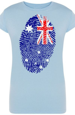 Australia Damski T-Shirt Odcisk Flaga Rozm.L