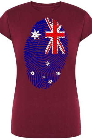 Australia Damski T-Shirt Odcisk Flaga Rozm.M