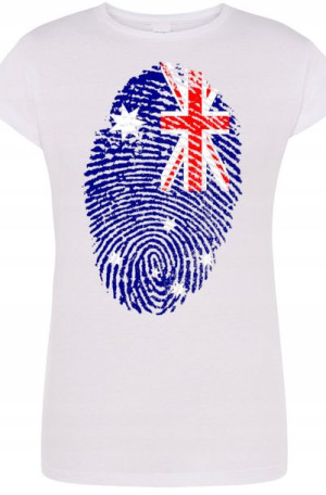Australia Damski T-Shirt Odcisk Flaga Rozm.M