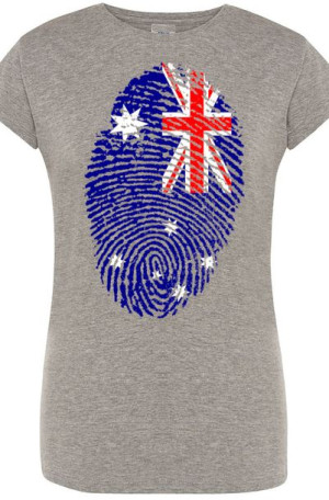 Australia Damski T-Shirt Odcisk Flaga Rozm.S