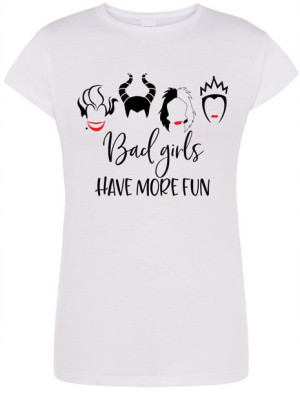 Bad Girls T-shirt Modny Hallowen Nadruk Rozm.L