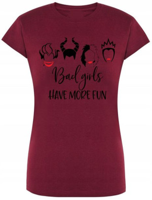 Bad Girls T-shirt Modny Hallowen Nadruk Rozm.M
