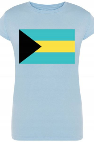 Bahamy Damski Modny T-shirt Flaga Rozm.XL