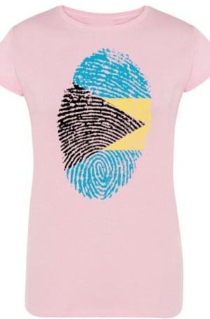 Bahamy Flaga Odcisk Damski T-Shirt Modny Rozm.L