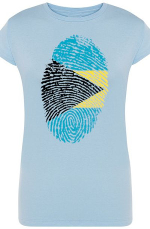 Bahamy Flaga Odcisk Damski T-Shirt Modny Rozm.L