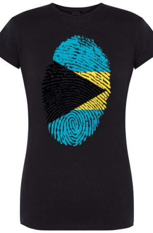 Bahamy Flaga Odcisk Damski T-Shirt Modny Rozm.M