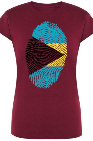 Bahamy Flaga Odcisk Damski T-Shirt Modny Rozm.M
