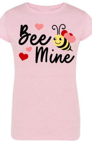 Be Mine Pszczoła Walentynki T-Shirt Nadruk r.S