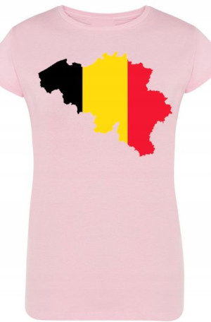 Belgia T-shirt Damski ModnyNadruk Rozm.L