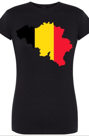Belgia T-shirt Damski ModnyNadruk Rozm.S