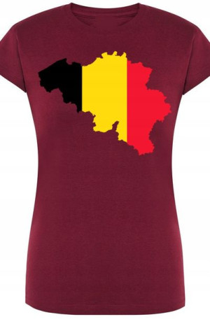 Belgia T-shirt Damski ModnyNadruk Rozm.XL