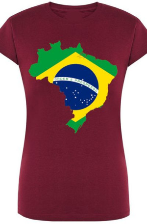 Brazylia Modny Damski T-Shirt Flaga Rozm.M