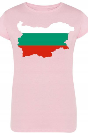 Bułgaria Damski T-shirt Modny Nadruk Rozm.L