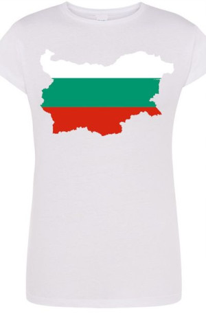 Bułgaria Damski T-shirt Modny Nadruk Rozm.S