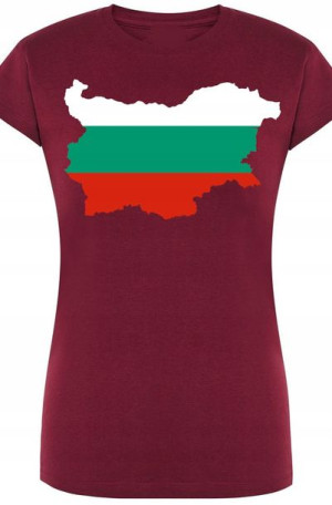 Bułgaria Damski T-shirt Modny Nadruk Rozm.S