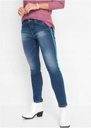 Bonprix Spodnie Rurki Skinny Lampas Stretch Zwężane Nogawki 38-40 971318