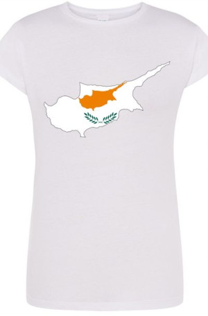 Cypr Flaga Damski T-shirt Modny Nadruk Rozm.M