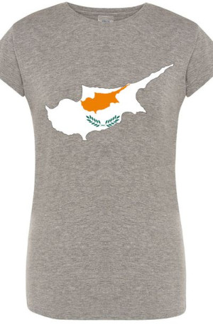Cypr Flaga Damski T-shirt Modny Nadruk Rozm.XL