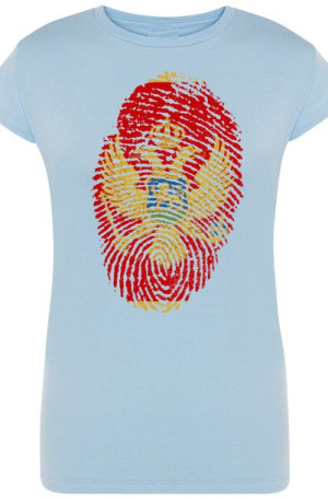 Czarnogóra Odcisk Flaga Damski T-Shirt Rozm.L