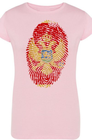 Czarnogóra Odcisk Flaga Damski T-Shirt Rozm.XXL