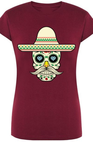 Czaszka Meksykńska Damski T-ShirtModny Rozm.M