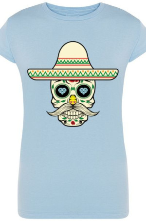 Czaszka Meksykńska Damski T-ShirtModny Rozm.M