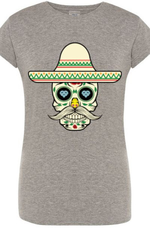 Czaszka Meksykńska Damski T-ShirtModny Rozm.XXL