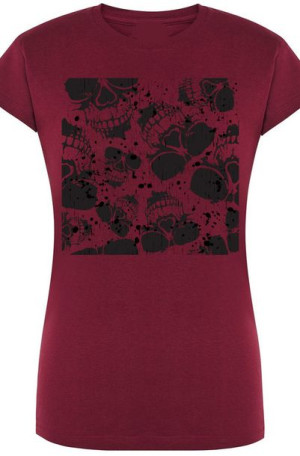Czaszki Damski T-Shirt Modny Nadruk Rozm.M