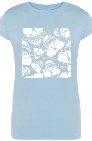 Czaszki Damski T-Shirt Modny Nadruk Rozm.S