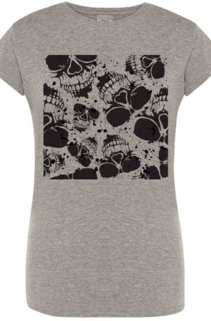 Czaszki Damski T-Shirt Modny Nadruk Rozm.S
