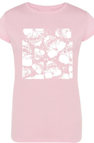 Czaszki Damski T-Shirt Modny Nadruk Rozm.XL