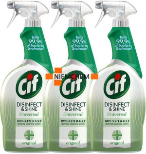 Cif Disinfect & Shine Original Spray Antybakteryjny 3 x 750ml