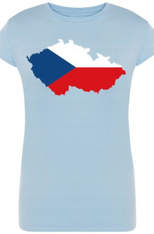 Czechy Damski T-Shirt Modny Flaga Rozm.M