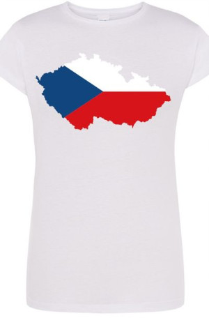 Czechy Damski T-Shirt Modny Flaga Rozm.S