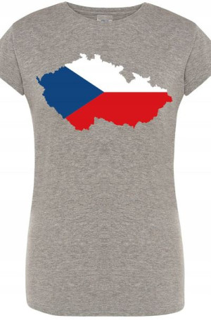 Czechy Damski T-Shirt Modny Flaga Rozm.XXL