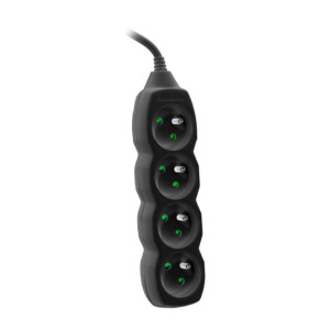 Przedłużacz TRACER POWERCORD 3m (4 gniazda) Czarny