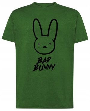 Bad Bunny T-shirt MODNY Nadruk Rozm.L