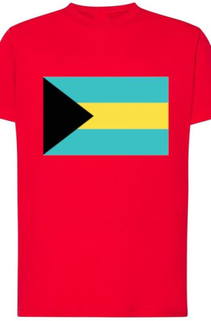 Bahamy Męski Modny T-Shirt Nadruk Flaga Rozm.L