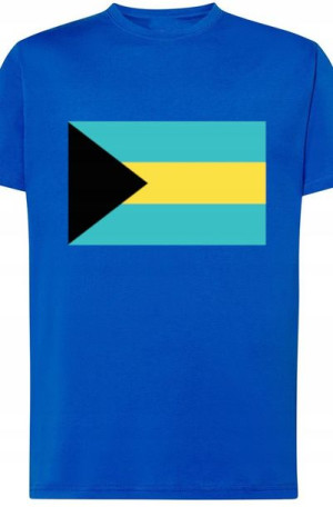 Bahamy Męski Modny T-Shirt Nadruk Flaga Rozm.S