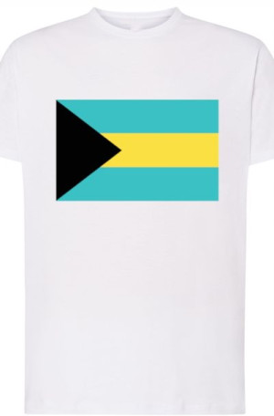 Bahamy Męski Modny T-Shirt Nadruk Flaga Rozm.XXL