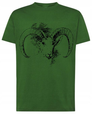 Baran Męski Modny T-shirt Nadruk Lato Rozm.S