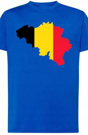 Belgia Męski T-Shirt Modny Nadruk Rozm.4XL