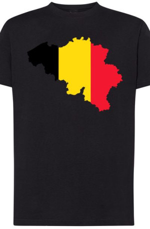 Belgia Męski T-Shirt Modny Nadruk Rozm.5XL