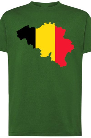 Belgia Męski T-Shirt Modny Nadruk Rozm.L