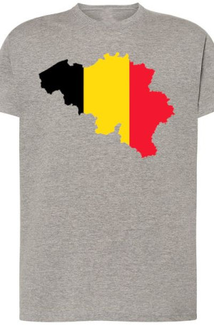 Belgia Męski T-Shirt Modny Nadruk Rozm.S