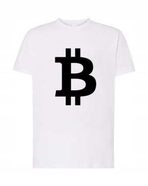 Bitcoin Kryptowaluty Logo T-Shirt Męski Rozm.4XL