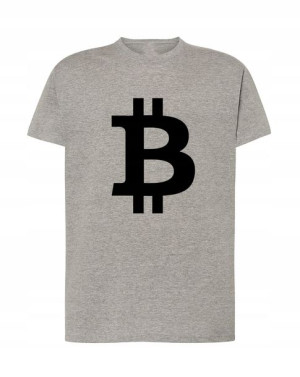 Bitcoin Kryptowaluty Logo T-Shirt Męski Rozm.XL