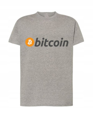 Bitcoin T-shirt Męski Logo Nadruk Rozm.3XL