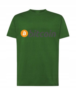 Bitcoin T-shirt Męski Logo Nadruk Rozm.5XL