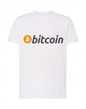 Bitcoin T-shirt Męski Logo Nadruk Rozm.XXL
